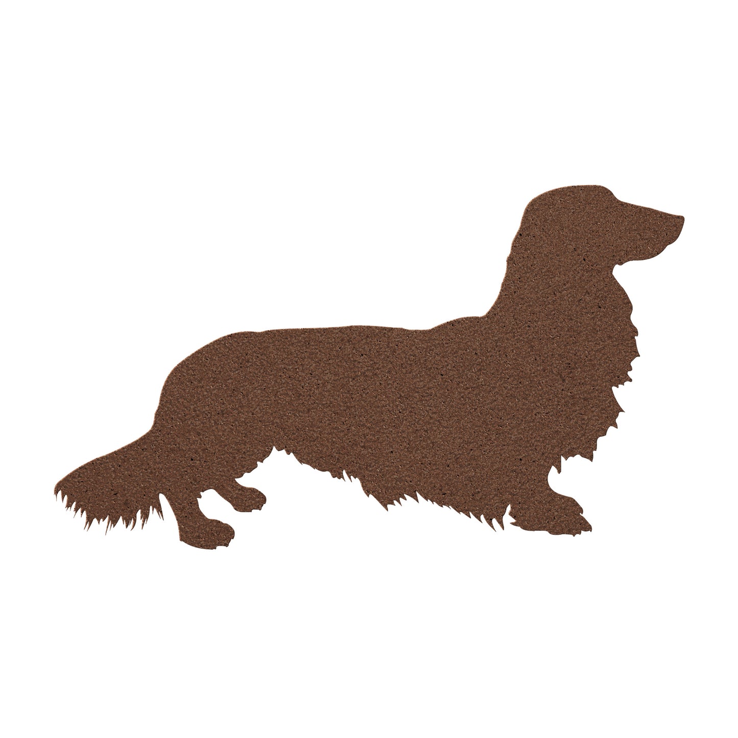 Elegant Long Hair Dachshund Steel Sign