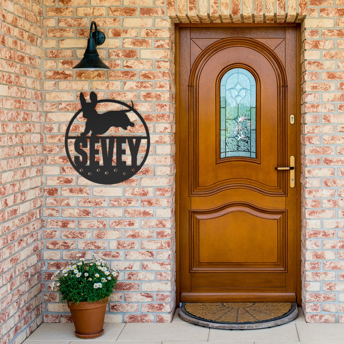 House or Door Dachshund Family Name Sign