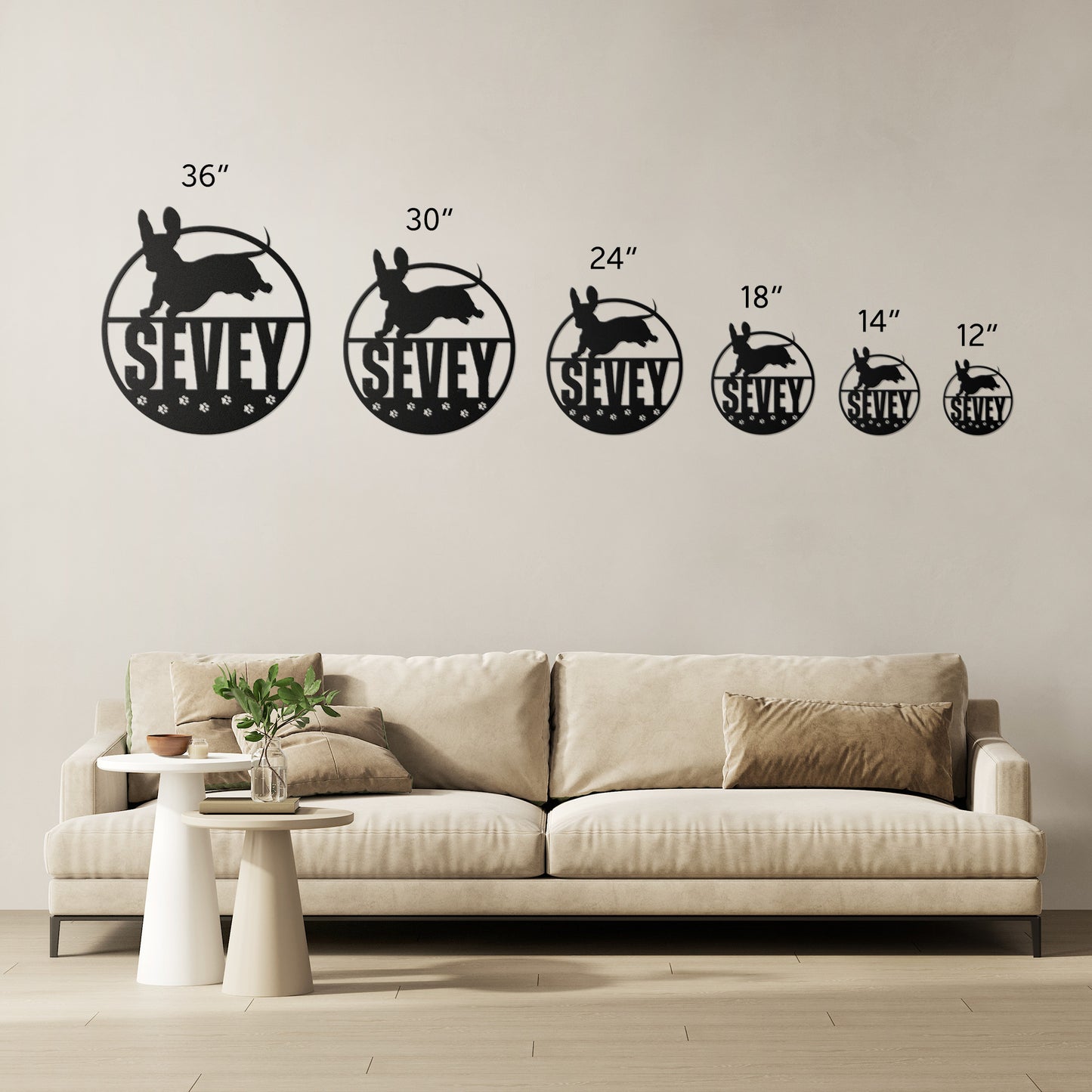 House or Door Dachshund Family Name Sign