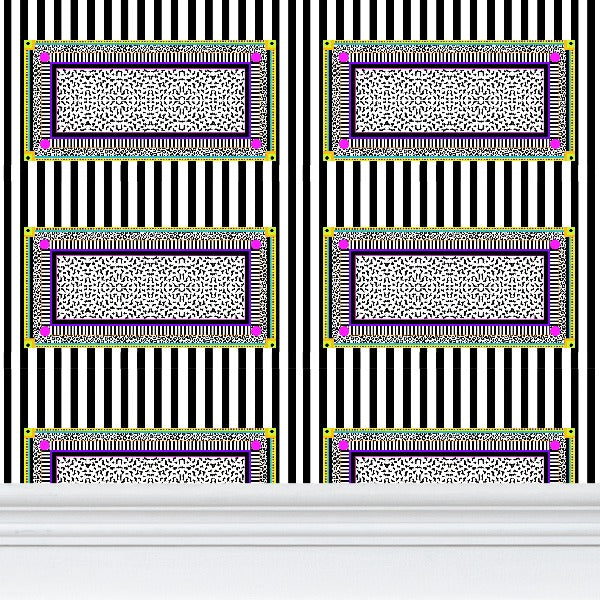 whimsical ween striped wallpaper