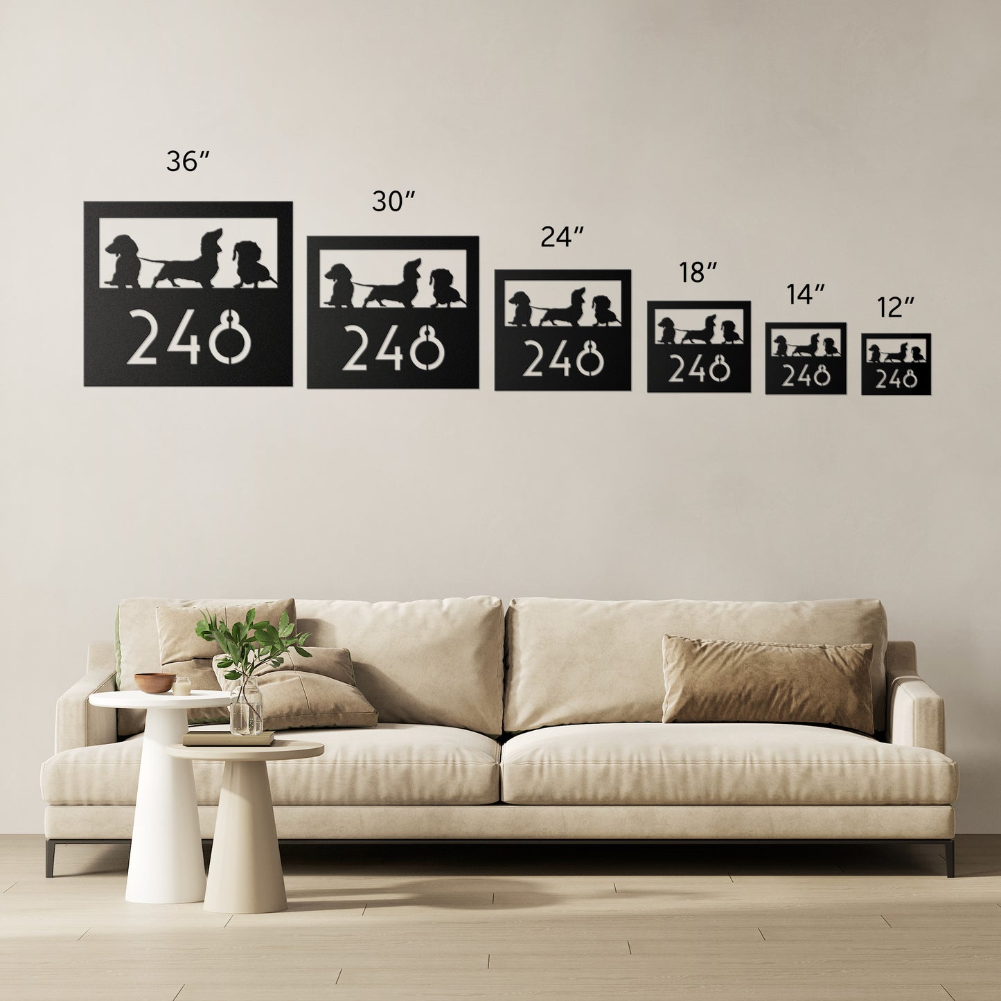 three weens waiting - custom address sign
