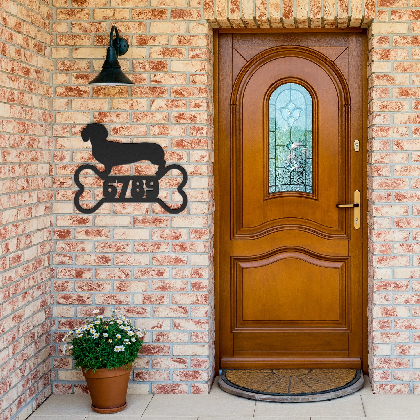a dog and a bone - custom address sign