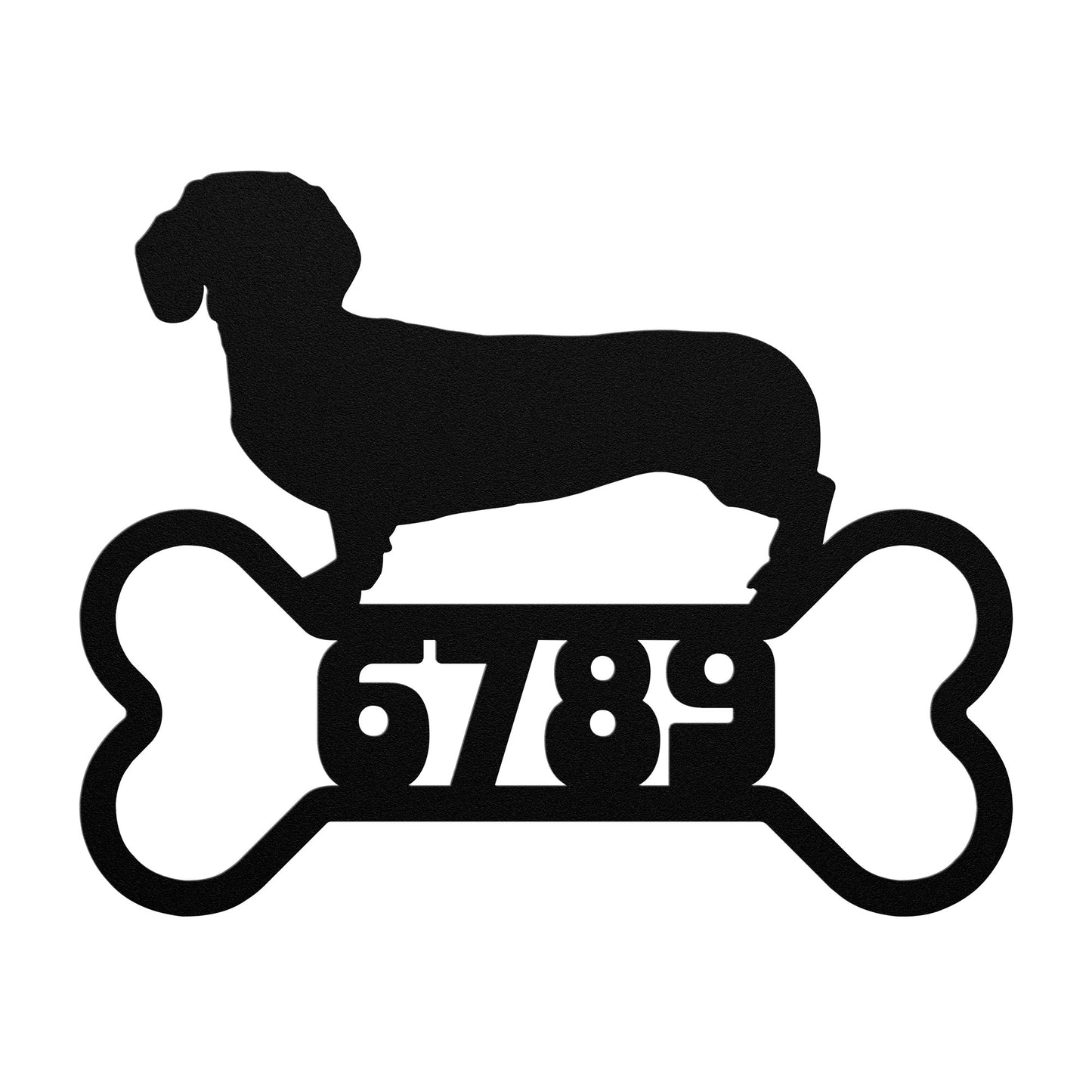 a dog and a bone - custom address sign