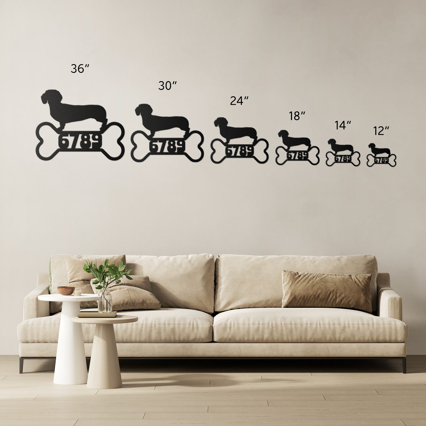 a dog and a bone - custom address sign