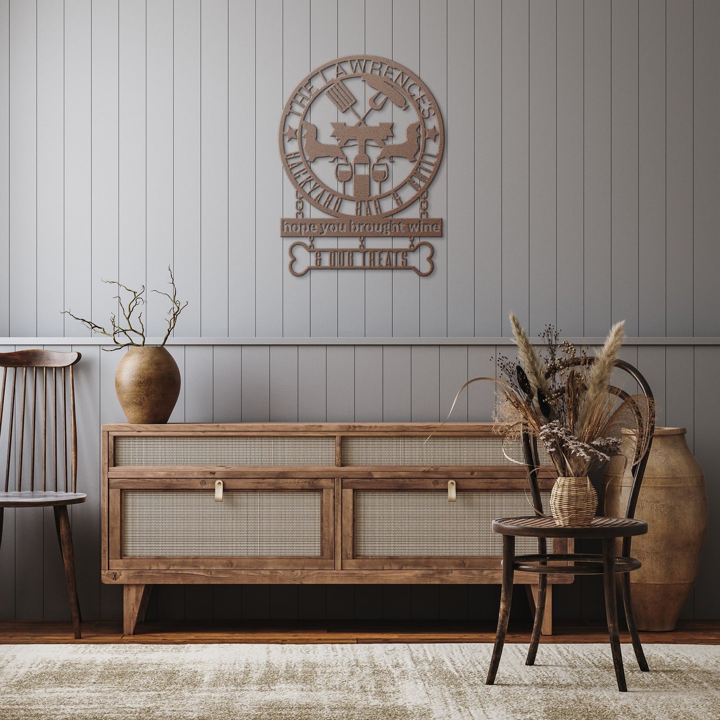 backyard bar & grill - custom steel wall art