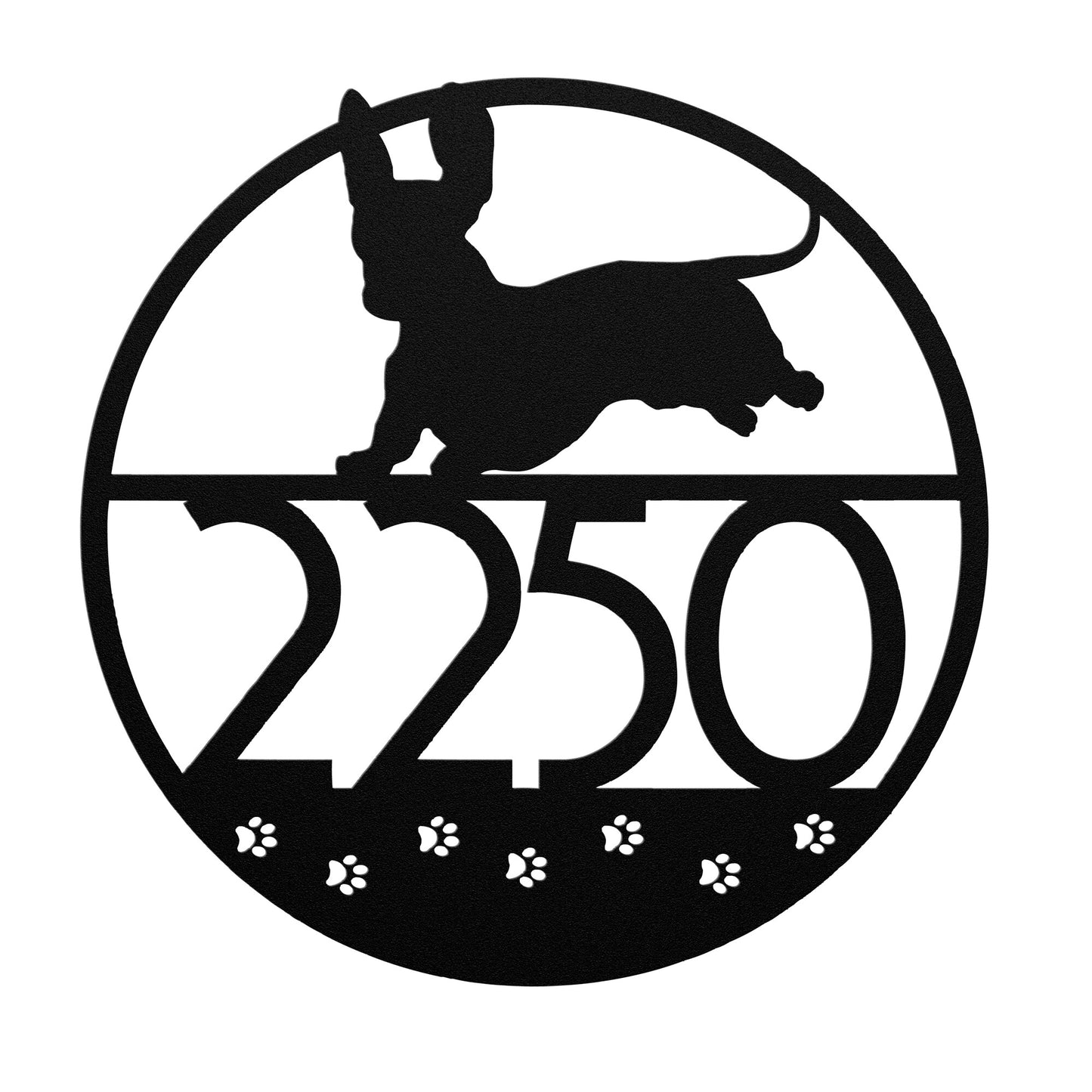 i hear food - custom steel street number
