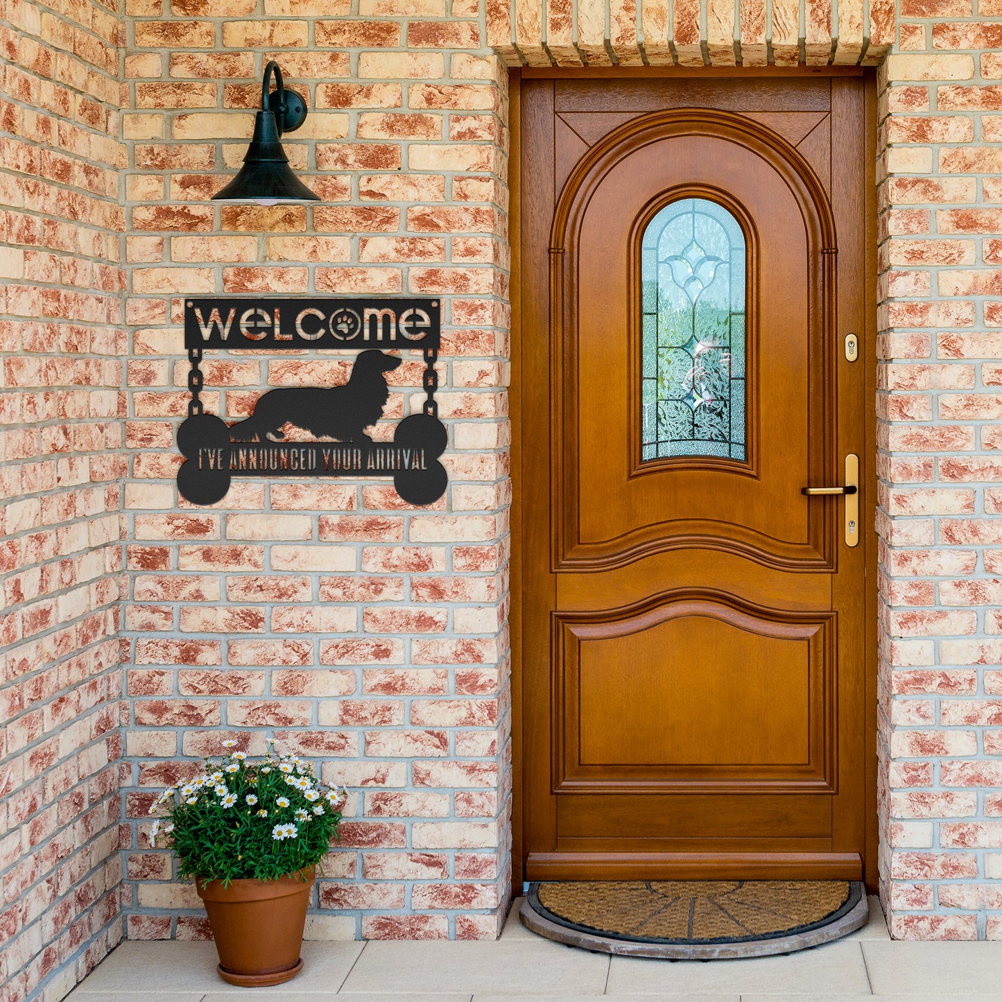 welcome, i've announced you - steel wall art