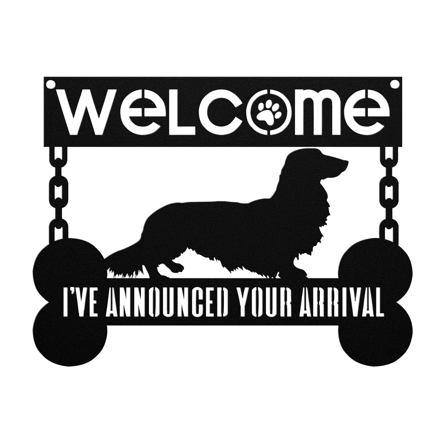 welcome, i've announced you - steel wall art