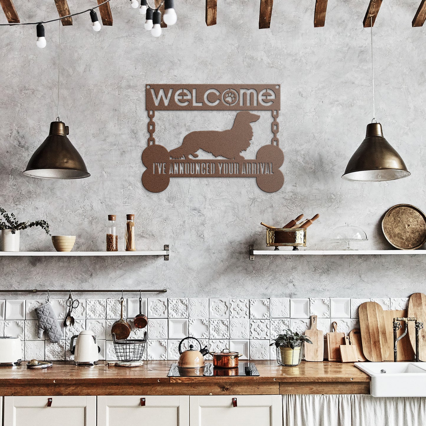 welcome, i've announced you - steel wall art