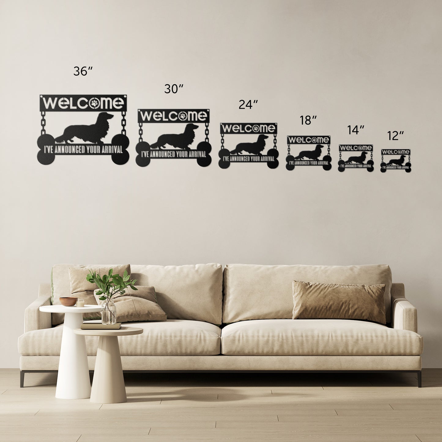 welcome, i've announced you - steel wall art