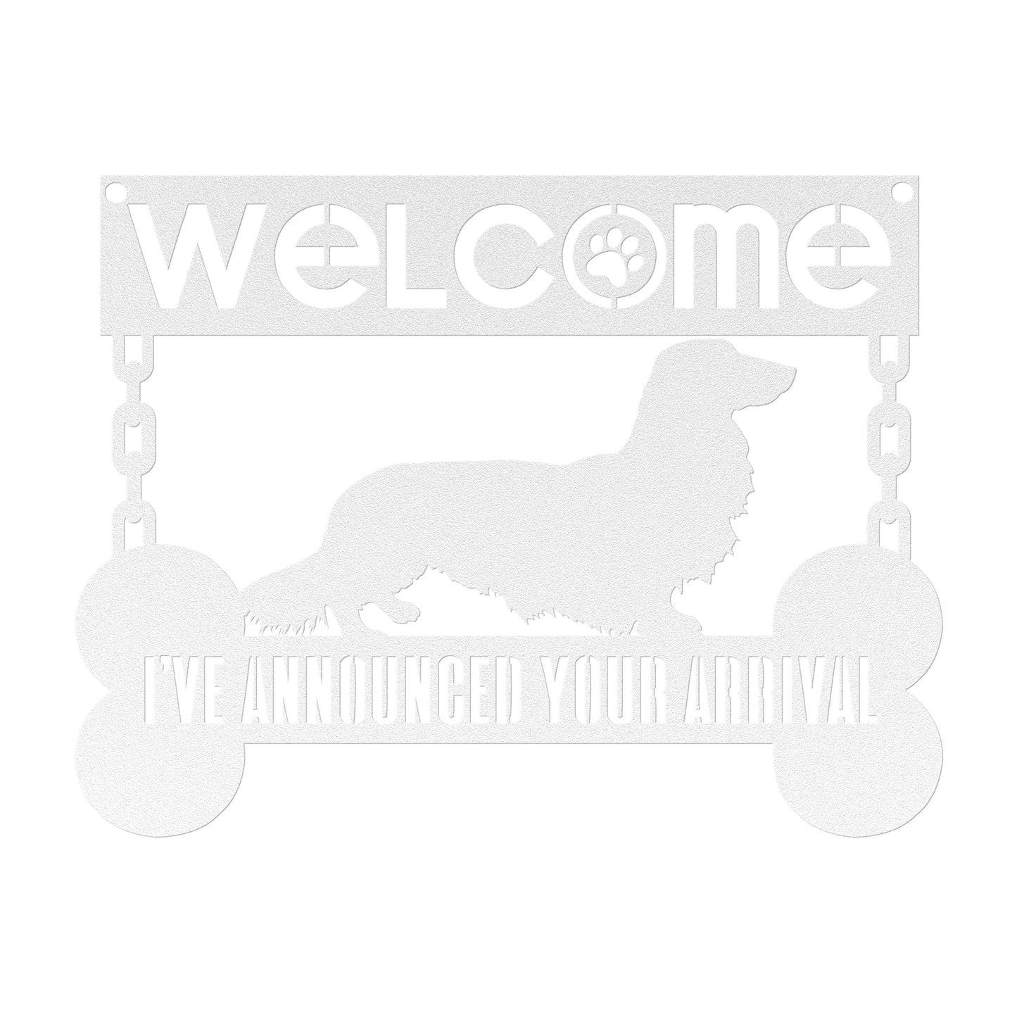 welcome, i've announced you - steel wall art