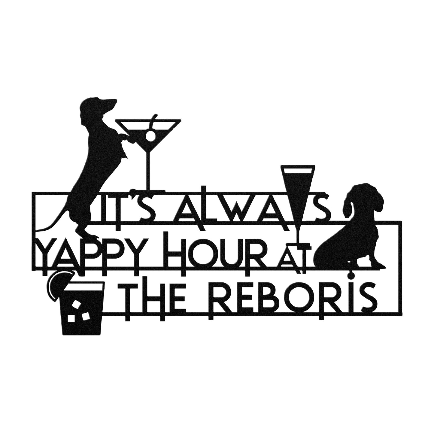 it's always yappy hour - custom name wall art