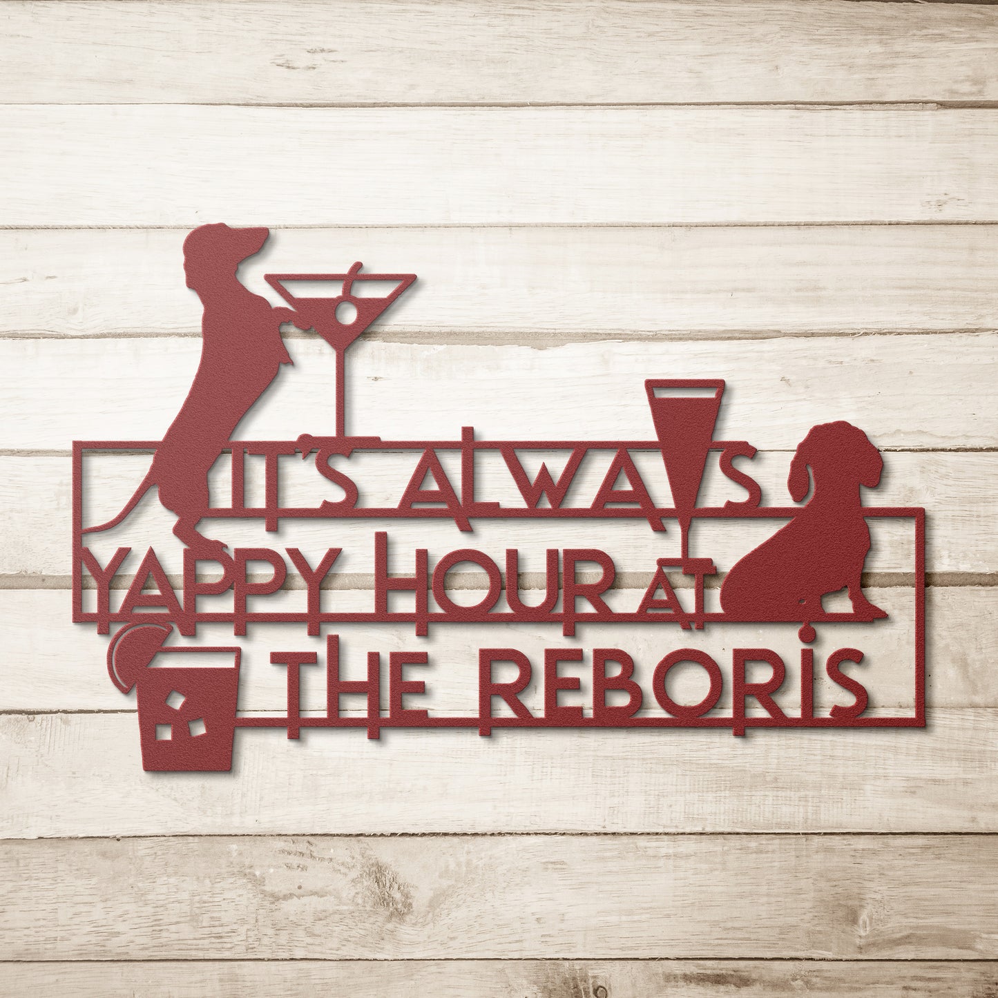 it's always yappy hour - custom name wall art