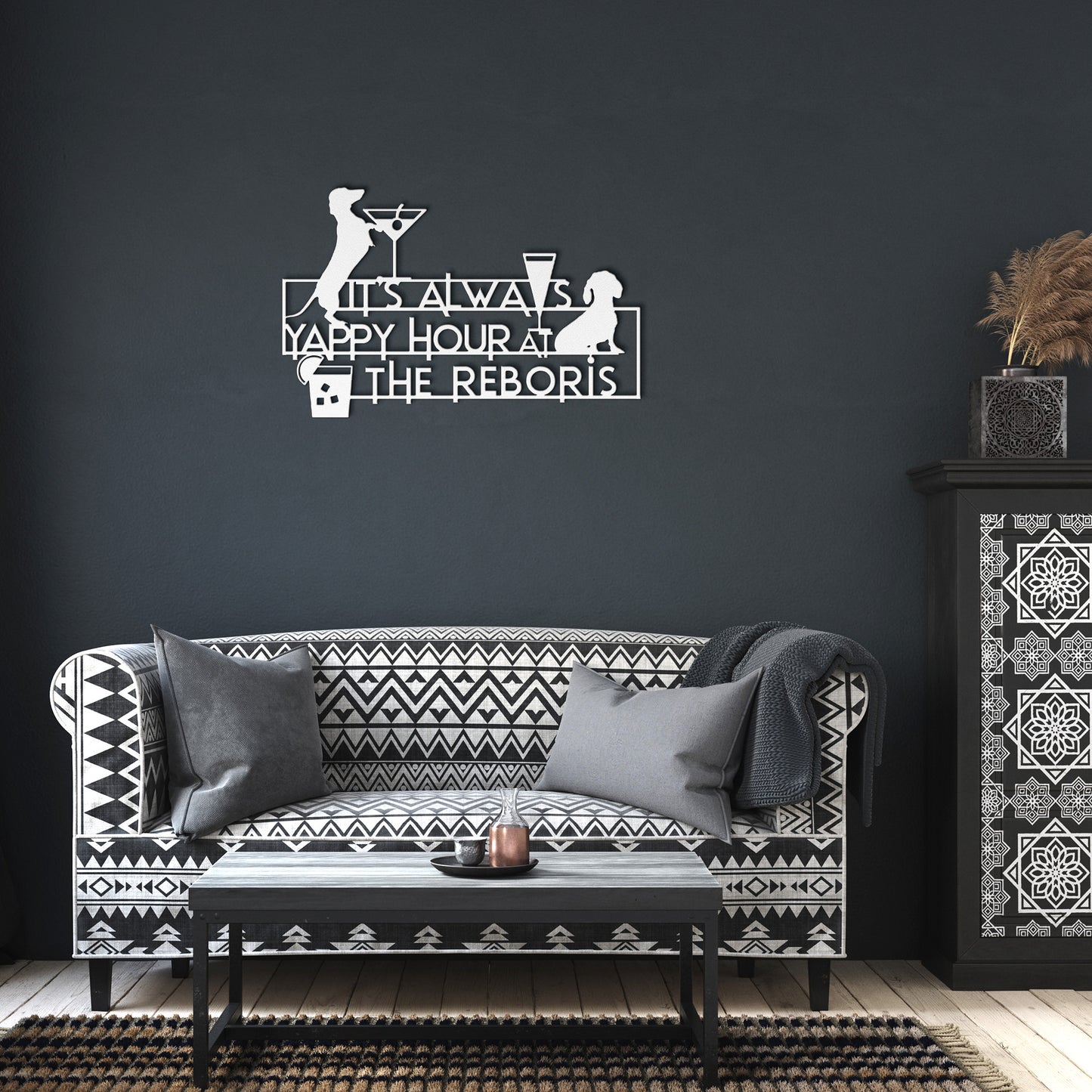 it's always yappy hour - custom name wall art
