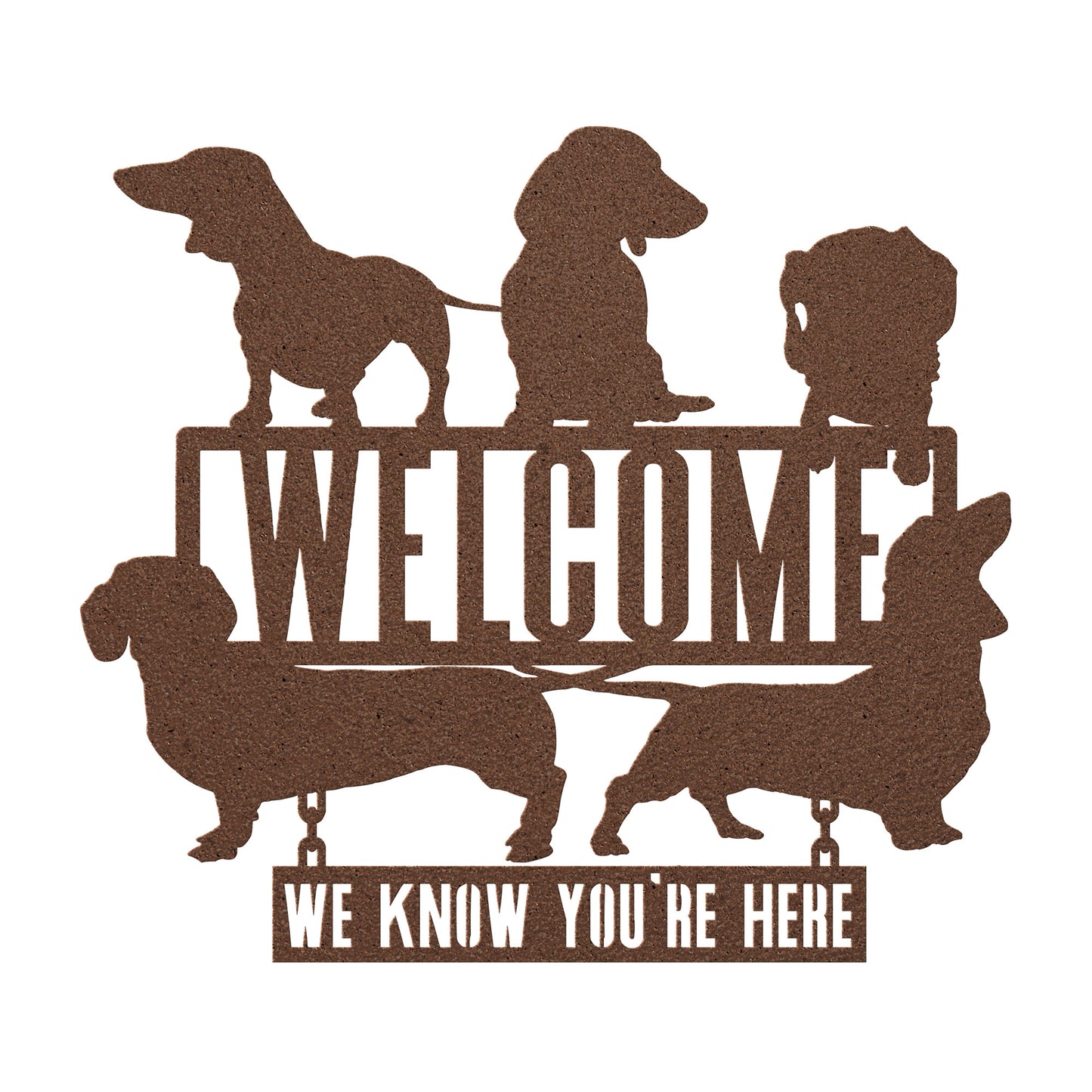 five weens walk into a bar - steel wall art