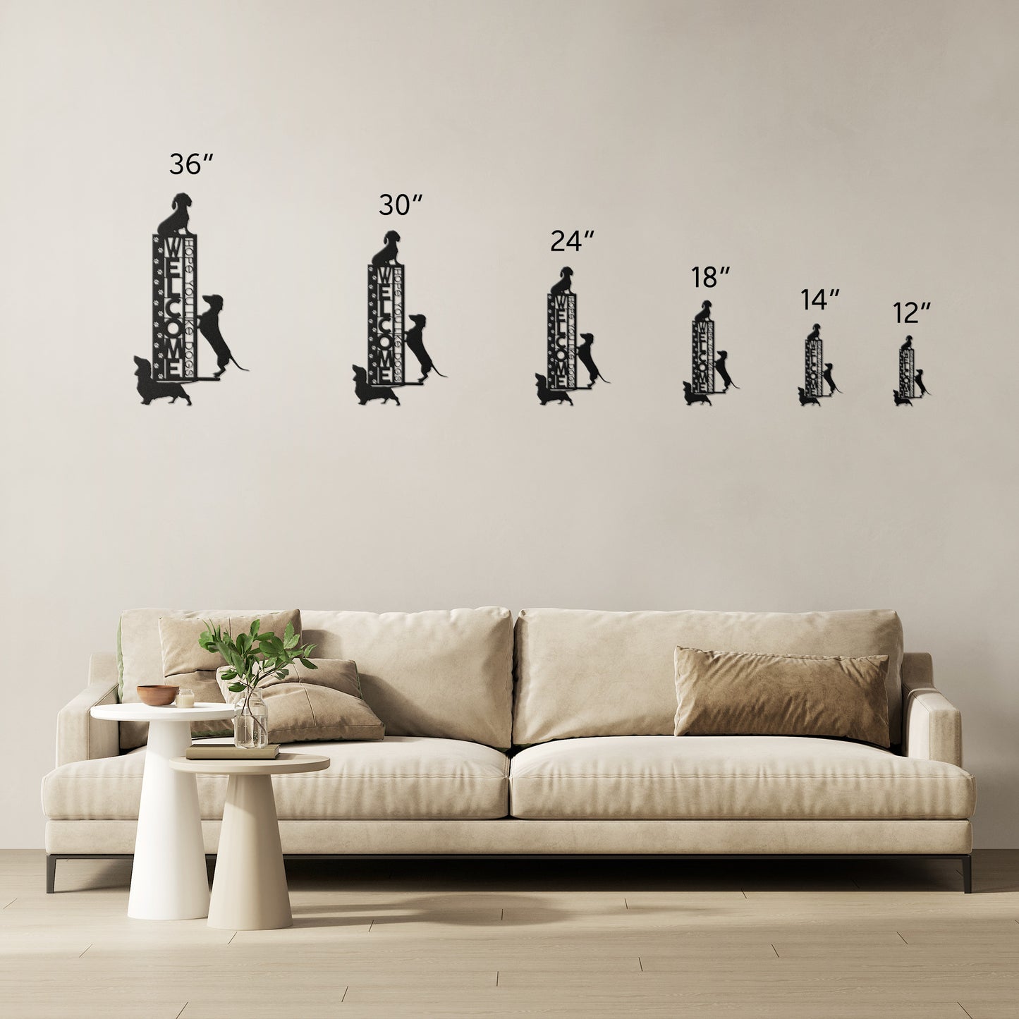 hope you like dogs - steel wall art