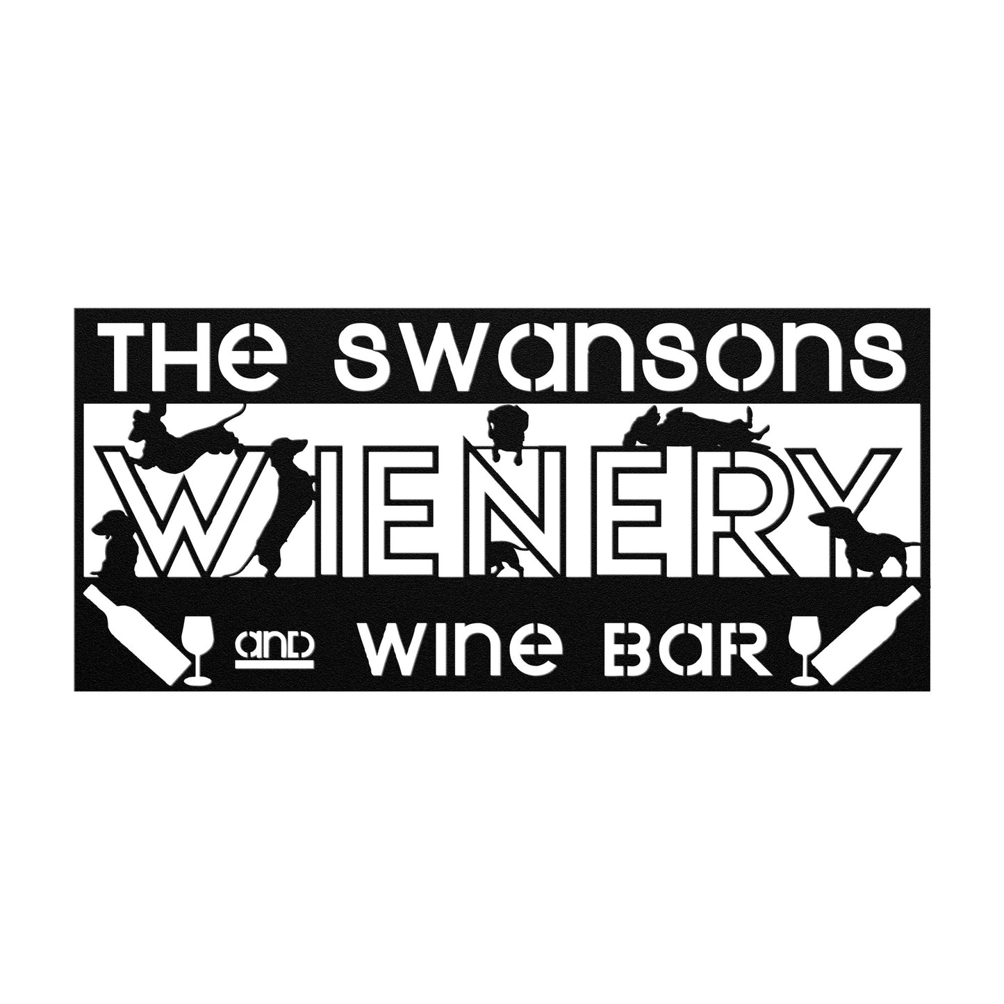 wienery and wine bar - custom bar wall art