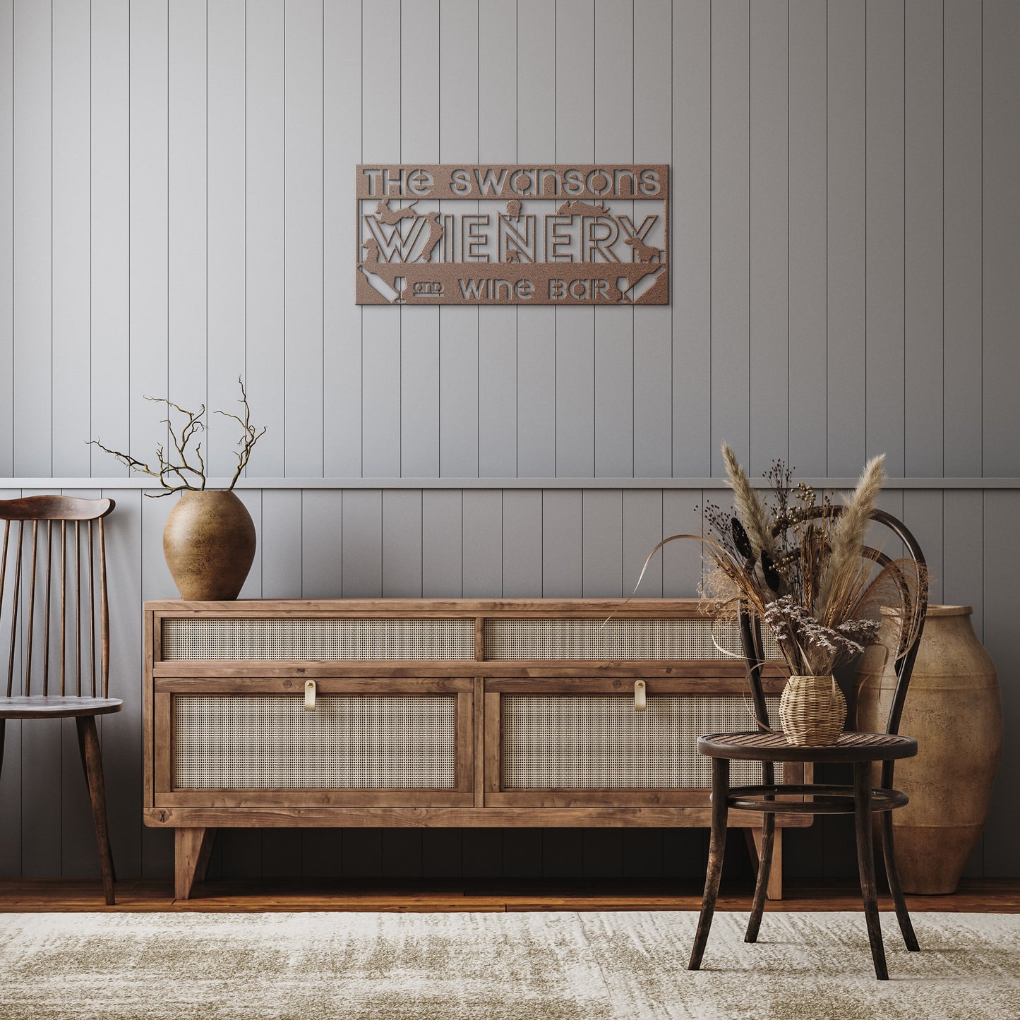 wienery and wine bar - custom bar wall art