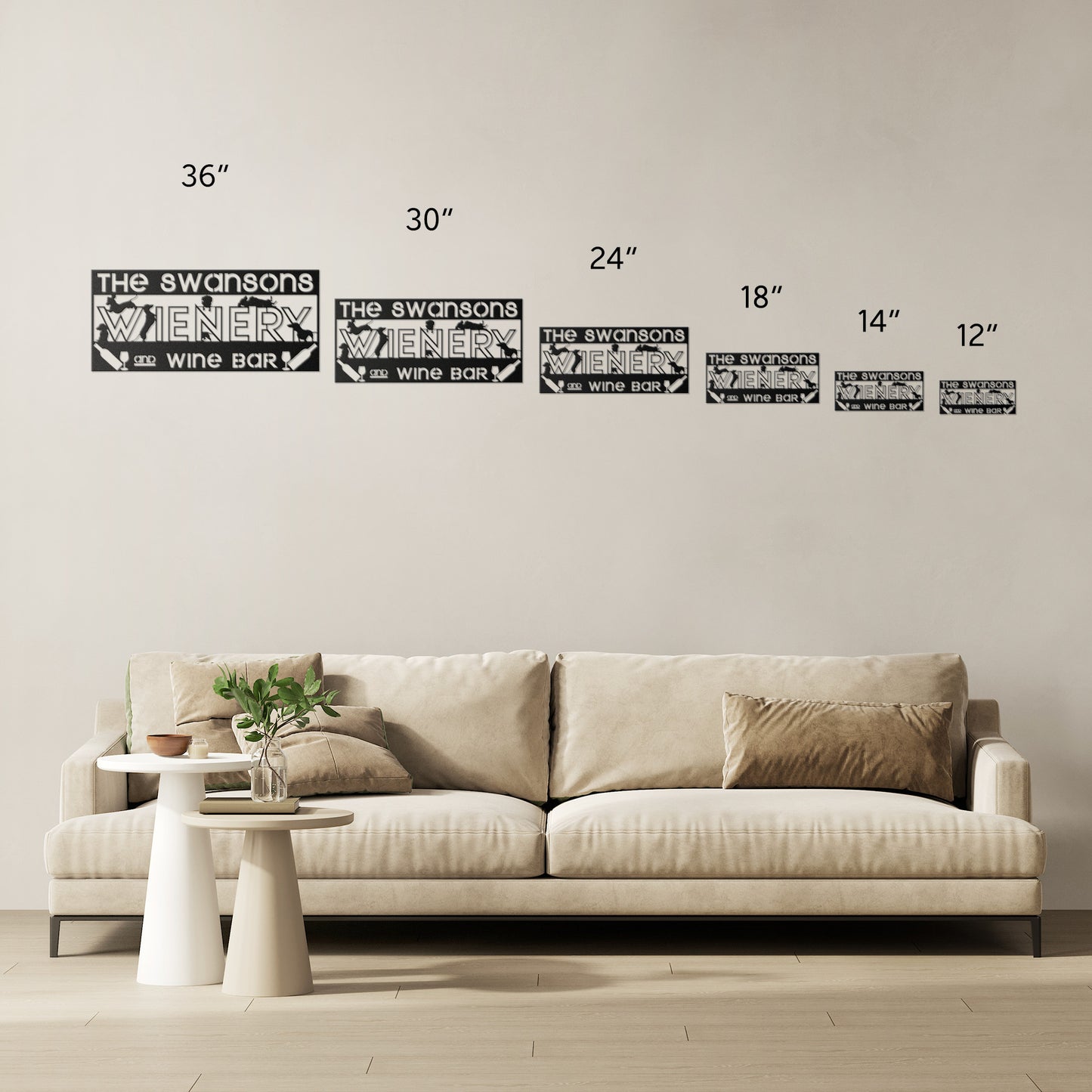 wienery and wine bar - custom bar wall art