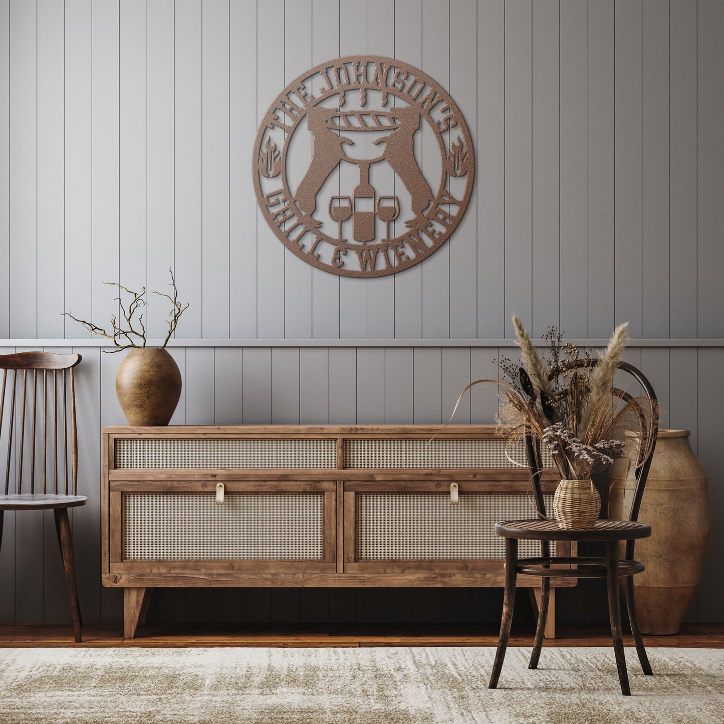 grill & wienery - custom steel wall art