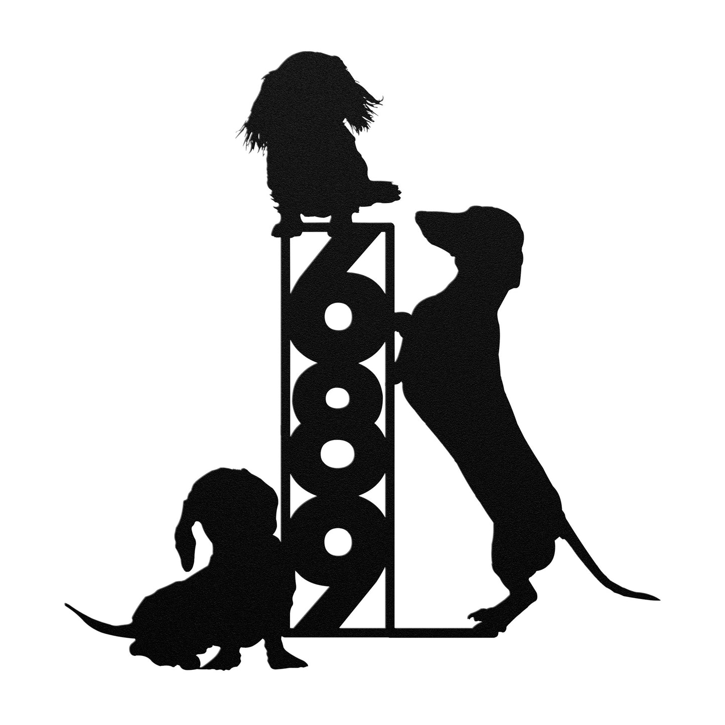 the most absurdly fabulous dachshund sign - custom street number