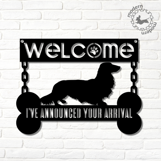 welcome, i've announced you - steel wall art