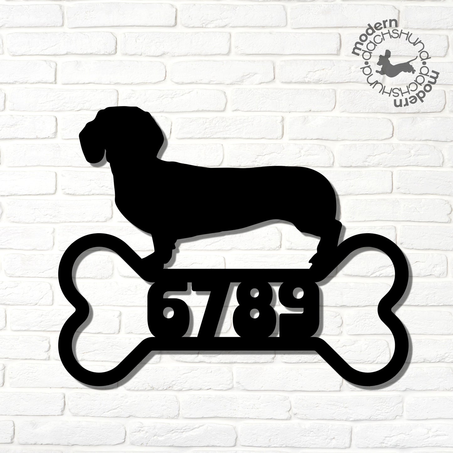 a dog and a bone - custom address sign