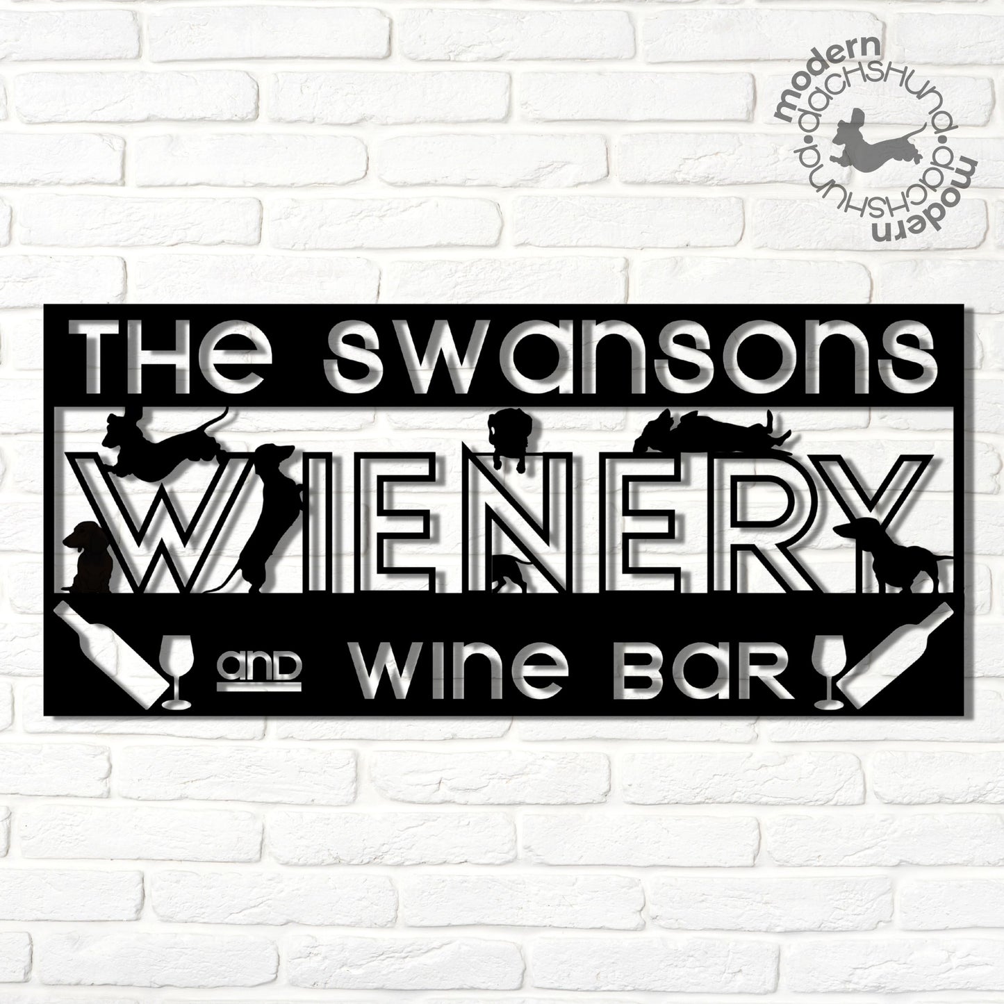 wienery and wine bar - custom bar wall art