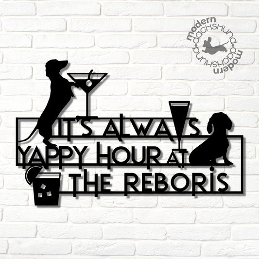 it's always yappy hour - custom name wall art