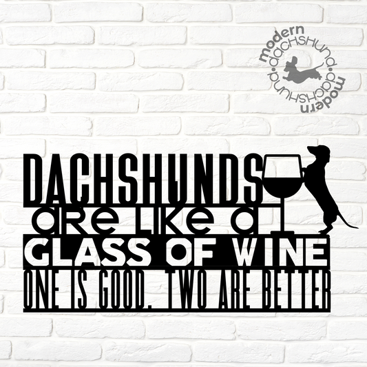 wine + weens - funny steel wall art