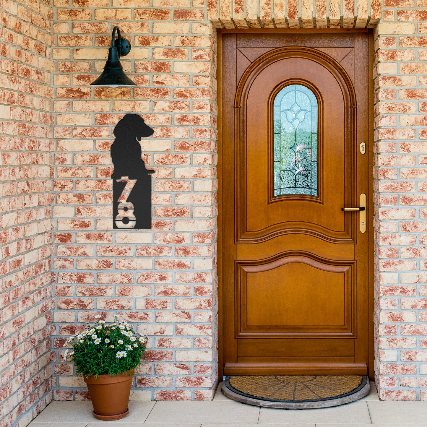 dachshund sage - steel street number