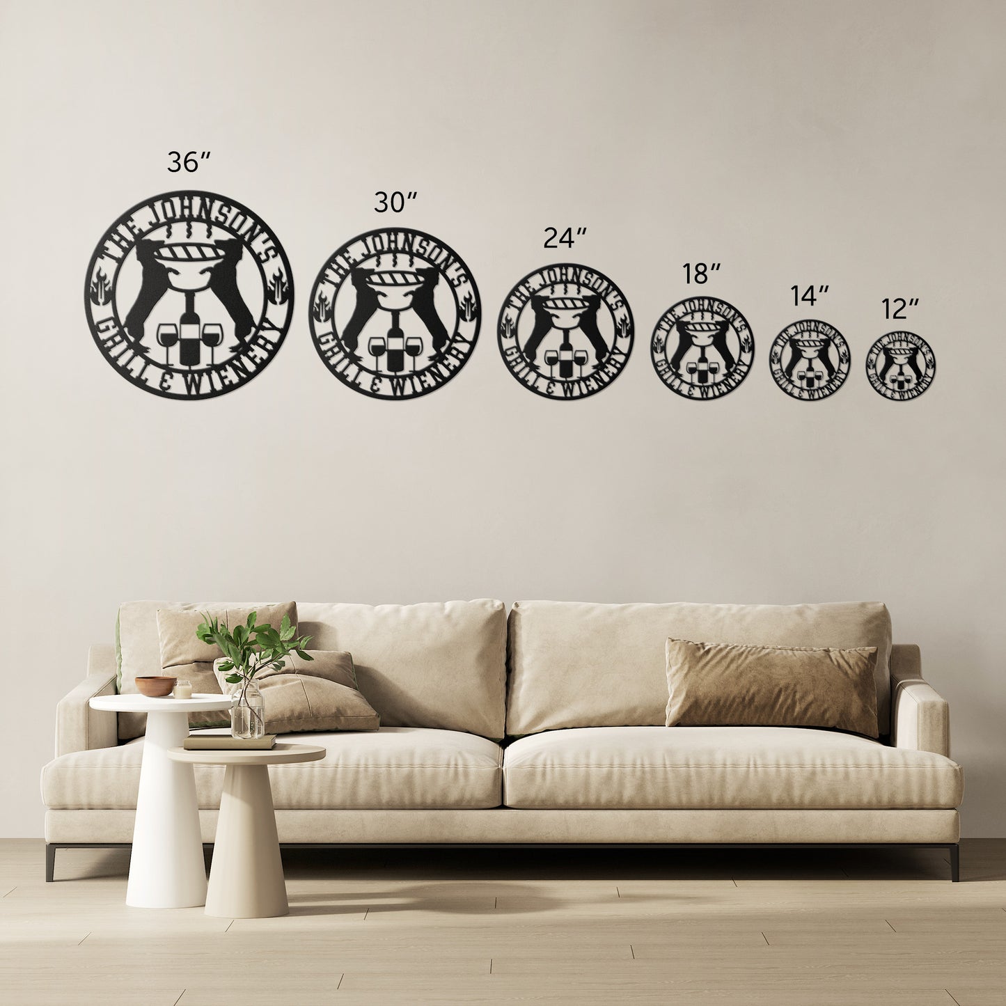 grill & wienery - custom steel wall art